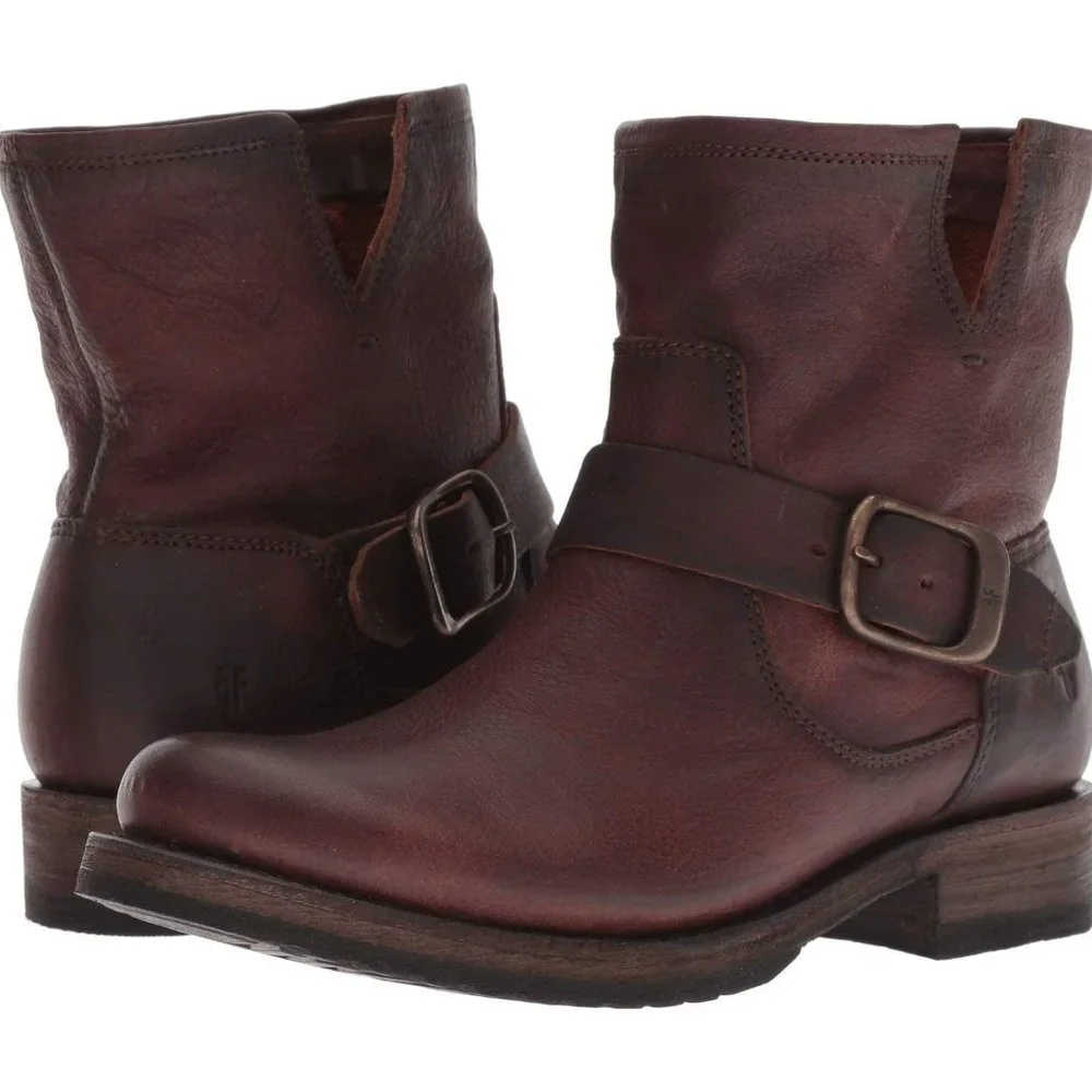 Frye $278 Veronica Bootie Redwood Sz 6 NIB!